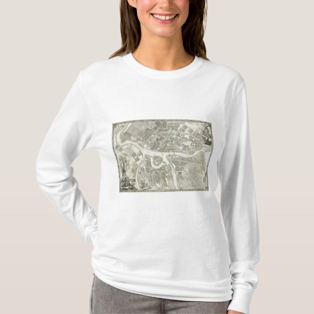 Camiseta Mapa compuesto de St Petersburg (Anverso)