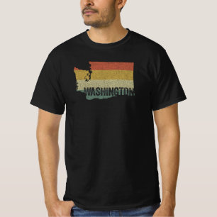 Camiseta Mapa con problemas del atardecer de Washington Vin