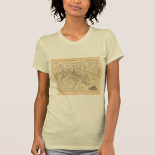 Camiseta Mapa de 1858: Itineraire des Omnibus dans Paris Fr