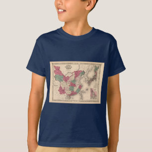 Camiseta Mapa de 1868 - China y Japón de Johnson