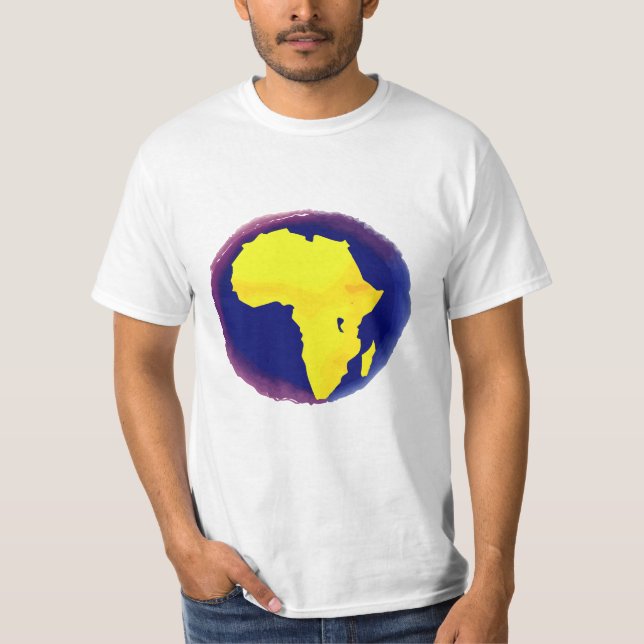 Camiseta Mapa de África amarillo (Anverso)