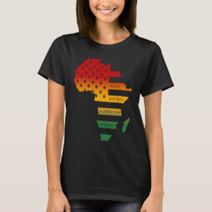 Camiseta Mapa de África Bandera estadounidense La historia 
