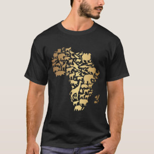 Camiseta Mapa de África con animales Continente africano Me