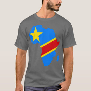 Camiseta Mapa de África con bandera de la República Democrá