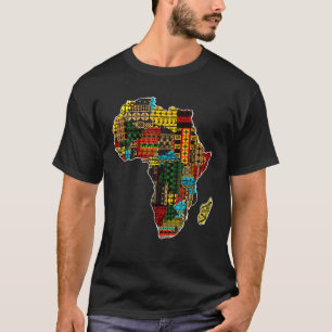 Camiseta Mapa de África con símbolo étnico tradicional afri