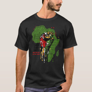 Camiseta Mapa de África de bandera del orgullo negro