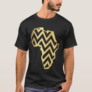 Camiseta Mapa de África Dorado 2