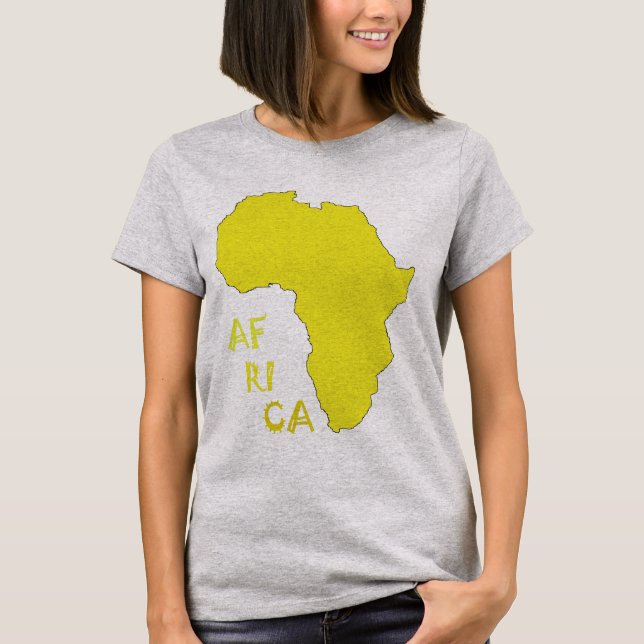 Camiseta Mapa de África Funky (Anverso)