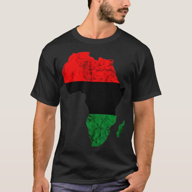 Camiseta Mapa de África Orgullo Panafricano Bandera de la U (Anverso)