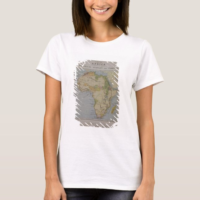 Camiseta Mapa de África para ilustrar los viajes de David (Anverso)