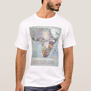 Camiseta Mapa de África que muestra los límites del
