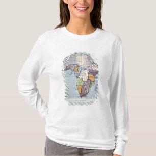 Camiseta Mapa de África que muestra los límites del