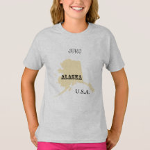 Camiseta - Mapa de Alaska con ciudad