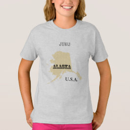 Camiseta - Mapa de Alaska con ciudad