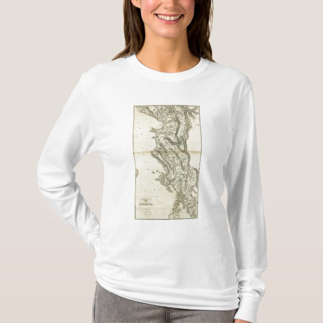 Camiseta Mapa de Albania (Anverso)