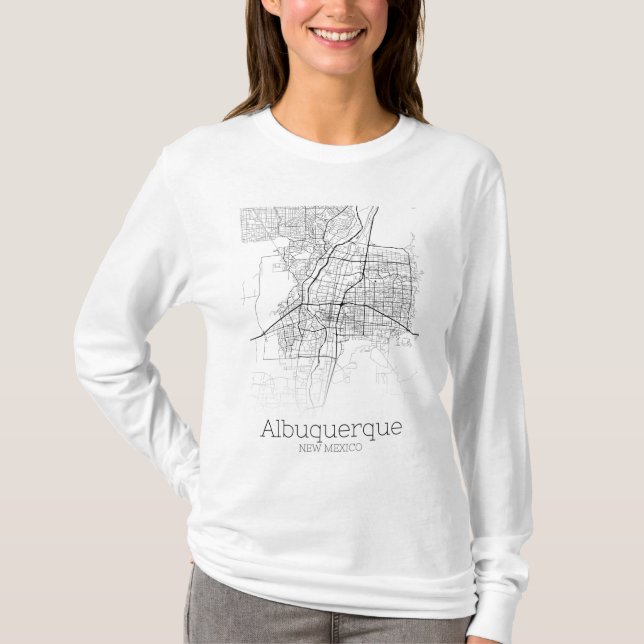Camiseta Mapa de Albuquerque (Anverso)