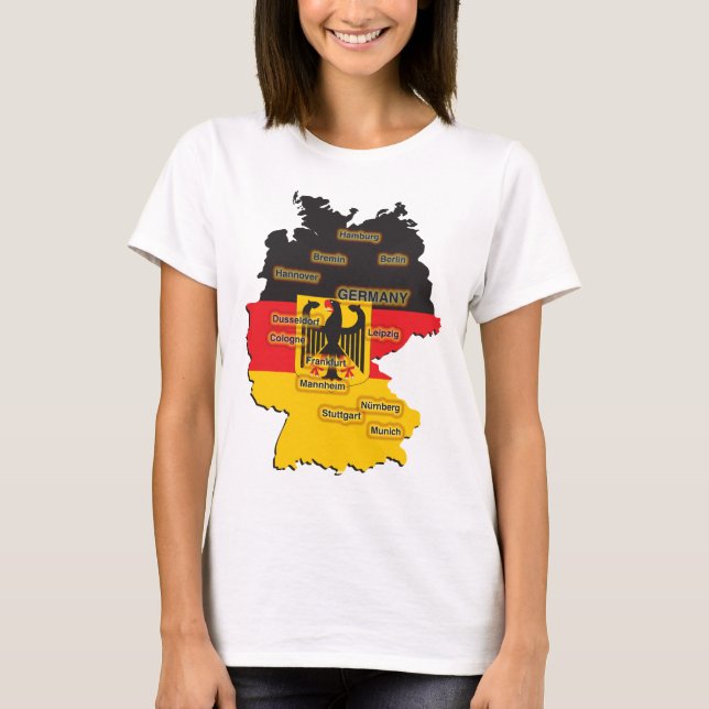 Camiseta Mapa de Alemania (Anverso)