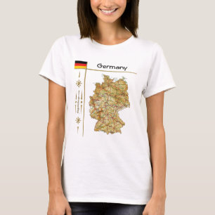 Camiseta Mapa de Alemania + Bandera + Cargo-Camisa