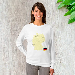 Camiseta Mapa de Alemania con estados y capitales