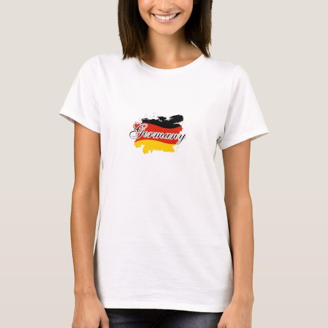 Camiseta Mapa de Alemania , regalo de bandera alemana (Anverso)