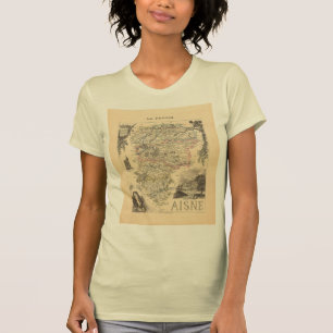 Camiseta Mapa de Alexandre Vuillemin del Departamento de Ai