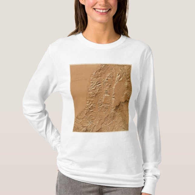 Camiseta Mapa de alivio de Utah (Anverso)