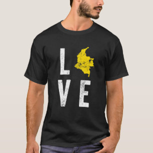 Camiseta Mapa de Amor Colombia Independencia Nacional