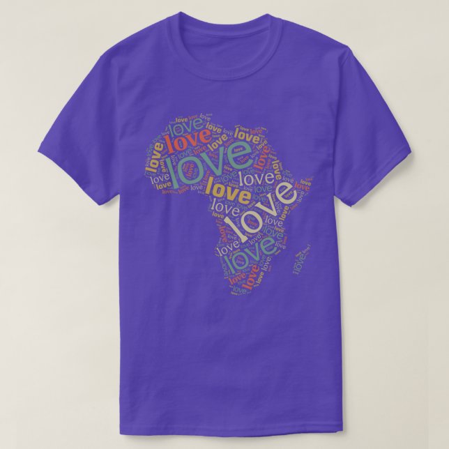 Camiseta Mapa de amor de África (Diseño del anverso)