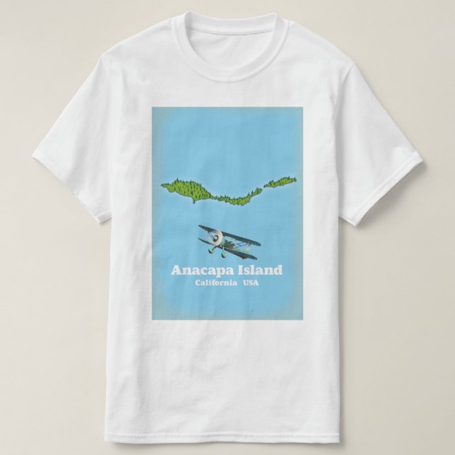 Camiseta Mapa de Anacapa Island California USA (Diseño del anverso)