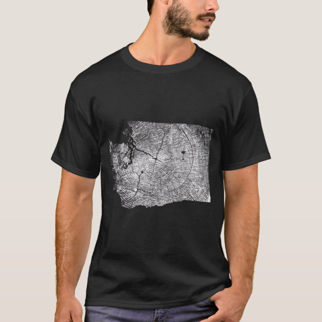 Camiseta Mapa de anillos de crecimiento de árboles del esta (Anverso)