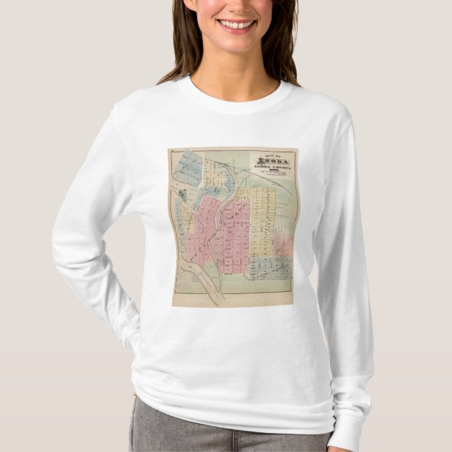 Camiseta Mapa de Anoka, el condado de Anoka, Minnesota (Anverso)