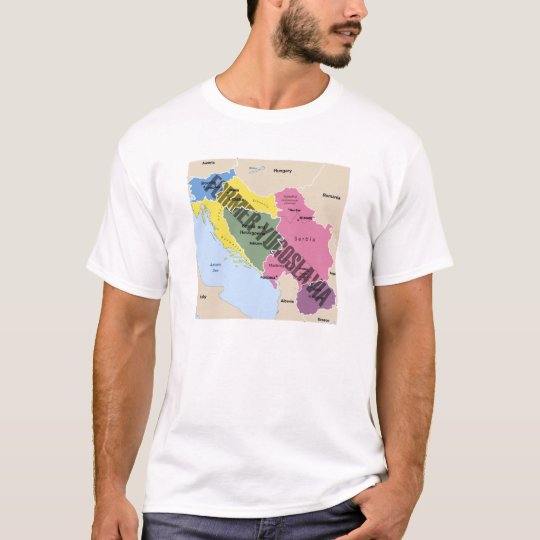 CAMISETA MAPA DE ANTIGUA YUGOSLAVIA