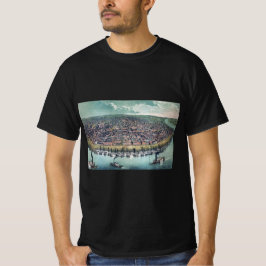 Camiseta Mapa de Antigüedades Río Saint Louis Missouri Miss