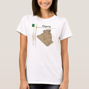 Camiseta Mapa de Argelia + Bandera + Título