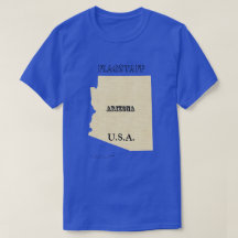 Camiseta - Mapa de Arizona con ciudad