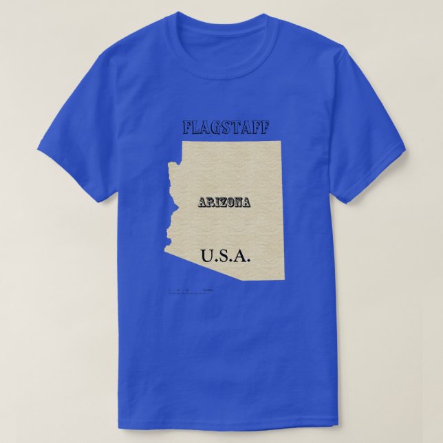 Camiseta - Mapa de Arizona con ciudad (Diseño del anverso)