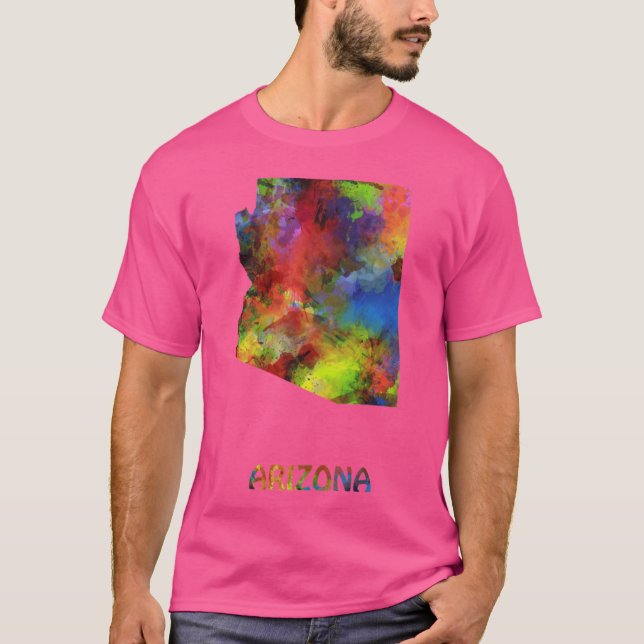Camiseta mapa de arizona sobredimensionado 1 (Anverso)