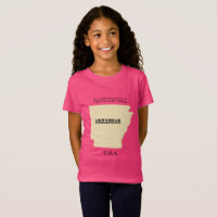 Camiseta - Mapa de Arkansas con Ciudad