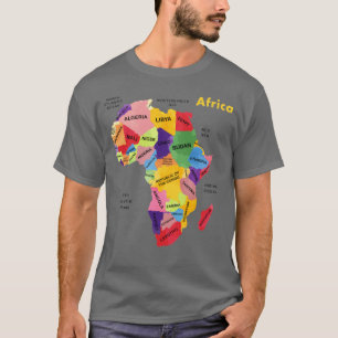 Camiseta Mapa de arte de África