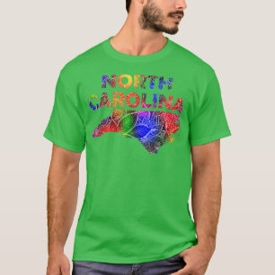 Camiseta Mapa de arte de mandala colorida de la ciudad de N