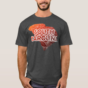 Camiseta Mapa de arte de mandala colorida de South olina co