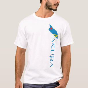Camiseta Mapa de Aruba Bandera del País