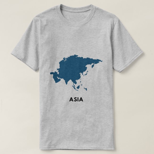 Camiseta Mapa de Asia (Diseño del anverso)