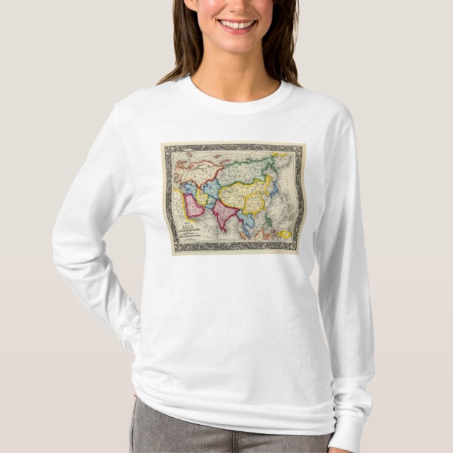 Camiseta Mapa de Asia (Anverso)