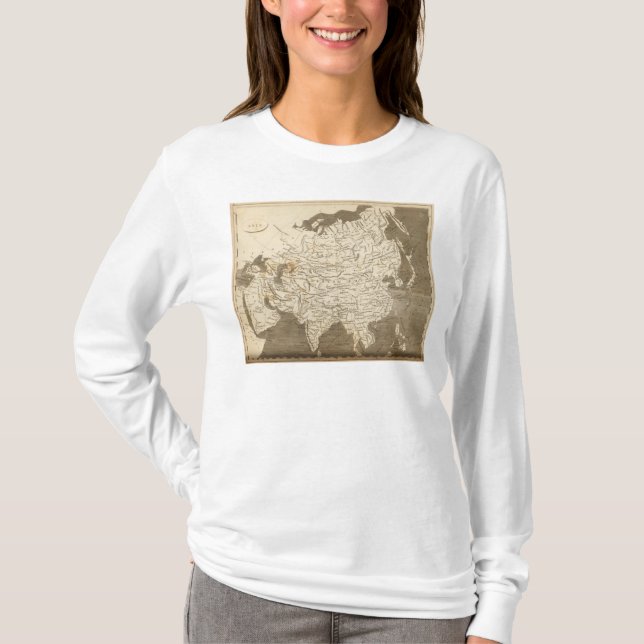 Camiseta Mapa de Asia por Arrowsmith (Anverso)