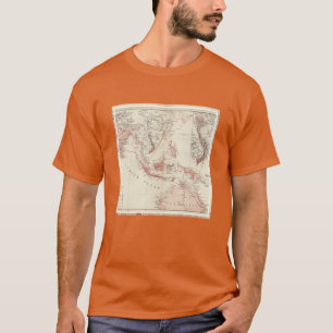 Camiseta Mapa de Asia sudoriental y de Australia del norte