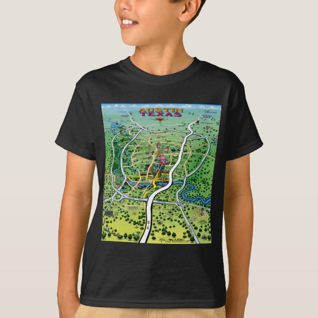 Camiseta Mapa de Austin (Anverso)
