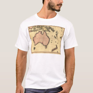 Camiseta Mapa de Australia 1818 - Australia, Nueva Zelanda