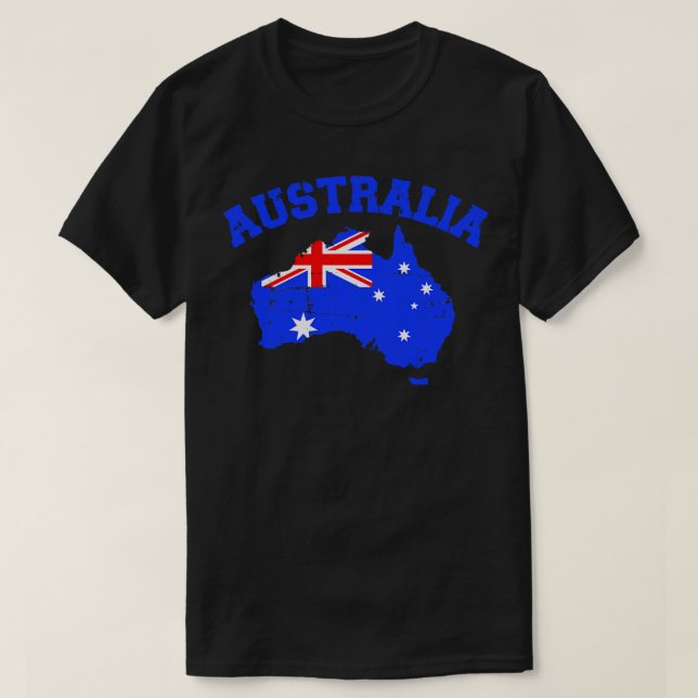 Camiseta Mapa de Australia 3 (Diseño del anverso)