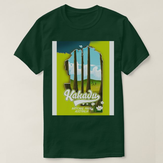 Camiseta Mapa de Australia del parque nacional de Kakadu (Diseño del anverso)
